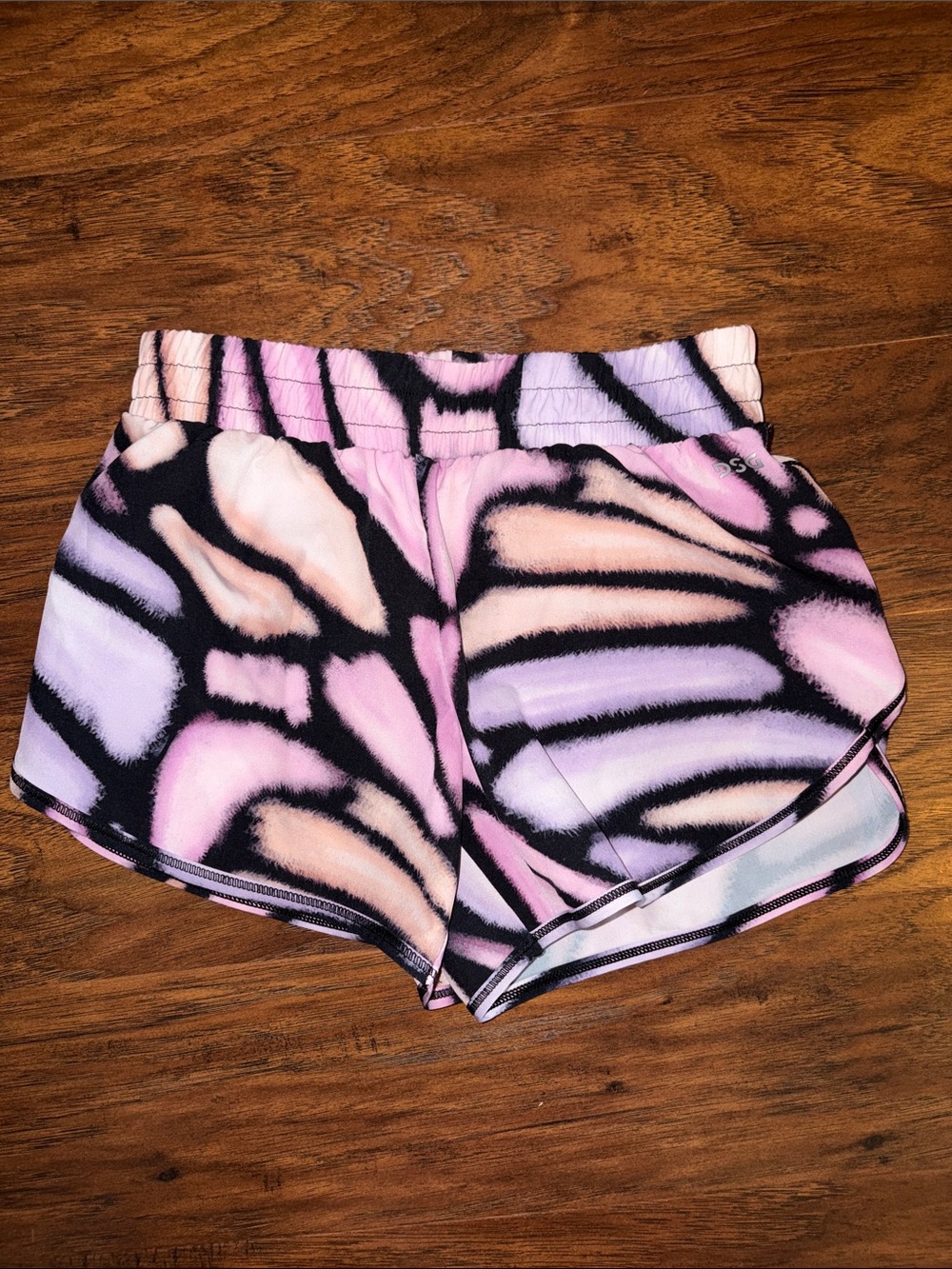 DSG Pink, Lavender & Peach Abstract Print Kids Shorts Youth Small